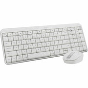Logitech MK250 Bluetooth Wireless Keyboard and Mouse Combo, Compact Full-Size Keyboard with Numpad, Ambidextrous Mouse, Spill-Resistant Design, Off-White