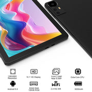 CUPEISI Android 15 Tablet, 10.1-Inch IPS HD Screen, 20GB RAM, 128GB Storage Expandable to 2TB, Quad-Core 2.0GHz Processor, 5G WiFi 6, Bluetooth 5.0, 2-in-1 with Keyboard Case Mouse Stylus, CP31M