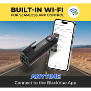 Blackvue DR590X-1CH Plus Dash Cam, Full HD 1080p 60FPS, STARVIS Sensor, Built-In Wi-Fi, Parking Mode with Hardwiring Cable, 32GB Storage