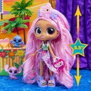 Just Play Disney Doorables Adoorbs Angel Superfan Doll with 10 Mini Accessories, 2 Exclusive Figures, Foldout Play Backdrop, 5.5-Inch, 45816
