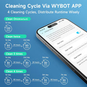 WYBOT C1 Robotic Automatic Pool Cleaner, 4-in-1 Cordless Vacuum for Inground Pools up to 1,614 Sq.ft, 150-Min Runtime, Wall & Waterline Cleaning, WiFi & Bluetooth Control