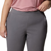 Columbia Women's All Seasons Mid Rise Capri Pants, Omni-Shade UPF 50, Omni-Shield Stain Repellent, City Grey, Plus Size 2XL, 23-Inch Inseam, 21196420232X