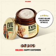 EVIL GOODS Whipped Tallow & Manuka Honey Balm, 6.45 oz, Citrus Natural Face Moisturizer, Body Lotion & Lip Balm for Dry, Sensitive Skin