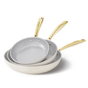 Sanho 3-Piece Nonstick Frying Pan Skillet Set, Diamond-Titanium Coating