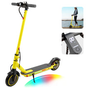 Artudatech G056-010-Yellow Electric Scooter Adults 350W Motor Up to 21 MPH 25 Miles Long-Range Folding Scooter