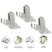 Jahy2Tech 3 Pack 1TB USB 3.0 Flash Drive Memory Stick Type C OTG Thumb for iPhone iPad Android