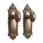 Victorian Privacy Interior Door Set - Brass - No Backset - Matte Black