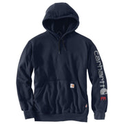 Carhartt Men's FR Force Marquette Logo Flame-Resistant Sweatshirt, Port, Large, Midweight, Loose Fit, 104505