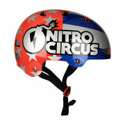 Nitro Circus HNC-HMT-1442 Children's Multi-Sport Helmet, Lightweight Durable Design, Blue and Silver, Adjustable Fit