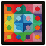 Brainwright 48-Piece Magnetic Shapes Circle in Square Puzzle, Wooden, Multicolor, Travel-Friendly Tin, 8x8 in, 8107-5