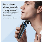 Braun Series 6 Electric Shaver Replacement Head 64B with Sensitive SkinGuard, Compatible with Series 6 Generations 60, 61, 62, 63, Black