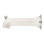 Signature Hardware Elita 7in Integrated Diverter Tub Spout, Brushed Nickel, Metal Construction, Wall Mount, 955089