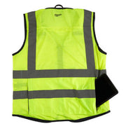 Milwaukee 48-73-5041 Polyester Performance Safety Vest High Visibility Yellow S/M
