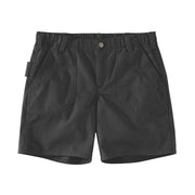 Carhartt Women's Rugged Flex Canvas Work Shorts, Black, Relaxed Fit, Stretch Waistband, Durable Micro Sand Stretch Canvas, 105730-N04-8