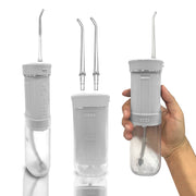GuruNanda Compact Dental Water Flosser, Travel Size Oral Irrigator with 180 mL Tank, Cordless Rechargeable, White