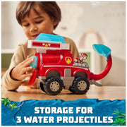 Spin Master Paw Patrol Jungle Pups Marshall Elephant Firetruck Toy Truck with Projectile Launcher and Exclusive Action Figure, Red, 6069244