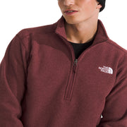 The North Face Men's Textured Cap Rock Midweight Fleece Quarter Zip Pullover, Sumac Heather, Large, NF0A3YR1