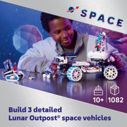 LEGO Technic Lunar Outpost Moon Rover Space Vehicle, 1,082 Pieces, Multicolor, 42211