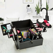 Equate Large Makeup Train Case, Black - Waterproof