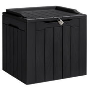 Homall PSB22-0063-0 31 Gallon Outdoor Deck Box In Resin with Seat, Black