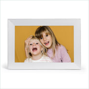 Aura Frames Carver Digital Picture Frame, 10.1-Inch HD Color-Calibrated Display, Wi-Fi Connectivity, Built-In Speakers, Sea Salt White