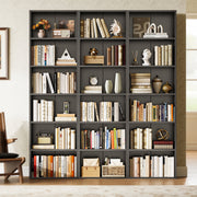Casacomoda Tall 6-Tier Black Bookshelf, Space-Saving Vertical Storage Shelf for Living Room, Bedroom, Office