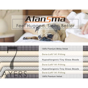Alansma Weighted Blanket, Luxury Velvet, Reversible All-Season, 5 lb, Gray, Twin Size 36x48