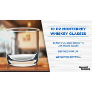 Discount Promos Heavy Base Old Fashioned Whiskey Glasses, 10 oz, Set of 10, Clear, 0414AL