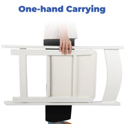 Mainstays White Resin Folding Chairs with Padded Seat, Lightweight Foldable Design, Antiskid Rubber Feet, Set of 4