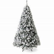 Gymax GYM03703 7.5ft Snow Flocked Hinged Artificial Christmas Tree