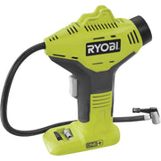 Ryobi Cordless High Pressure Inflator, 18V ONE+ System, 150 PSI, Quick Connect Hose, Compact Design, R18PI-0