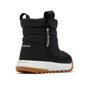Columbia Snowtrot Mid Kids Winter Boots, 200g Insulation, Omni-Heat Reflective Lining, Black Sea Salt, Size 3, 2078911