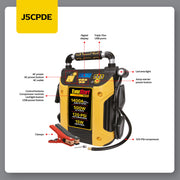 EverStart J5CPDE Jump Starter Power Station 1400 Peak Amps 500W Inverter 120 PSI Compressor