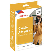 Toshiba 516.6665471 Canvio Advance Plus Portable External 2TB Hard Drive - Honey