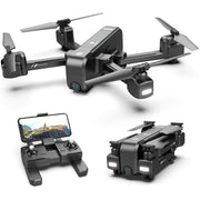 Holy Stone HS270 GPS 2.7K Drone w/FHD FPV Camera Live Video for Adults, w/2 Batteries, Grey