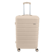 GForce 3 Piece Expandable Rolling Luggage Set, Ivory, Hard Shell, Spinner Wheels, Telescopic Handle, 20