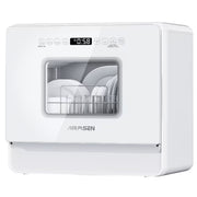 AIRMSEN ZMW-DUHA01 5 Place Settings Portable Countertop Dishwasher with 5L Built-in Water Tank, White