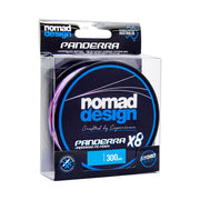Nomad Design Panderra 8X Multi-Color Braid Fishing Line, 300 Yards, 20-lb Test, Premium Japanese PE Fiber, Hydroslick Coating, Micro Weave Technology, PD20-300