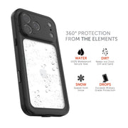 Body Glove 100145074 Tidal Waterproof Phone Case for iPhone 17, Black/Clear