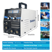YILIFEIDA 3 in 1 MIG Welder 120A Multiprocess Welding Machine with IGBT Inverter, Digital Display, Full Kit