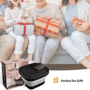 FOFOJY Collapsible Foot Spa Bath with Heat and Massage Roller, Bubble, Temperature Control, Remote Control
