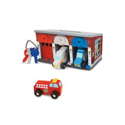Melissa & Doug Keys & Cars Wooden Rescue Vehicle & Garage Toy (7 Piece)