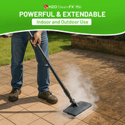 H2O 235-MKTM02-1P SteamFX Pro 2-in-1 Handheld and Floor Steam Cleaner, 450ml Tank, 17-Piece Accessory Kit, 13 ft Cord, 4 lb