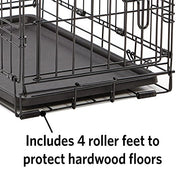 MidWest Homes for Pets 1542DDU Dog Crate | iCrate Single Door & Double Door Folding Metal Dog Crates