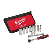 Milwaukee 48-22-9000 3/8 in. Drive SAE Socket Set (12-Piece)