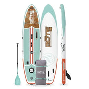 BOTE Breeze Aero Inflatable Stand Up Paddle Board, 11ft 6in, Classic Cedar, MAGNEPod Compatible, Lightweight Durable AeroULTRA Design