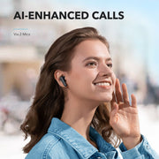 Soundcore by Anker P25i True Wireless Earbuds, AI-Enhanced Calls, 10mm Drivers, 22 Preset EQs, 30H Playtime, Fast Charging, IPX5 Water Resistant, Black, A3949D11