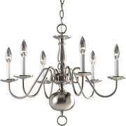 Progress Lighting P4356 Americana Six-Light Single-Tier Candelabra Chandelier wi