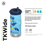 Klean Kanteen 1010099 12 fl oz Stainless Steel Insulated Water Bottle Twist Cap Surfer