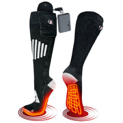 ActionHeat 5V Battery Heated Cotton Knee High Socks for Men, Black, L/XL, 81120128